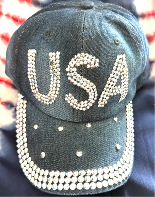 U.S.A. Bling Denim Hat.