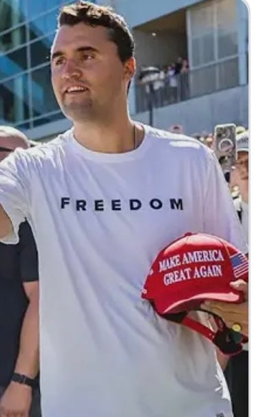 FREEDOM Iconic T- shirt ! Crewneck/Unisex - ( ALSO listed separately V-Neck ) . Order now no lengthly wait . Available at TrumpGirl.com