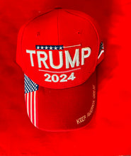 Load image into Gallery viewer, HATS- TRUMP 2024 “KEEP AMERICA GREAT” 4 Color Choices. Available for purchase @ TrumpGirl.com