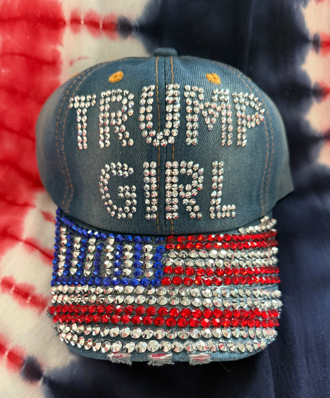 Trump Girl Studded BLING Jean Hat