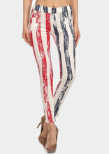 Load image into Gallery viewer, Striped Patriotic  leggings.