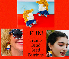 Load image into Gallery viewer, Trump Bead Seed Earrings.