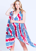 Load image into Gallery viewer, Patriotic flowing Vest / Kimono Poncho. 5 styles 2 Choose from . One of our #1 Seller’s !