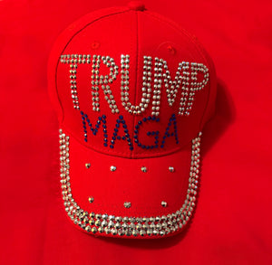 SALE !! Bling is a good thing! Bling “TRUMP  MAGA Hats - 3 color choices - Black, Navy, Red Available at TrumpGirl.com