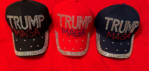 SALE !! Bling is a good thing! Bling “TRUMP  MAGA Hats - 3 color choices - Black, Navy, Red Available at TrumpGirl.com