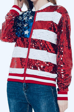 Sequin Patriotic Jacket