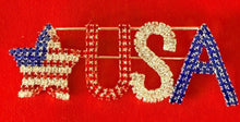 Load image into Gallery viewer, Rhinestone ( Star) USA PIN