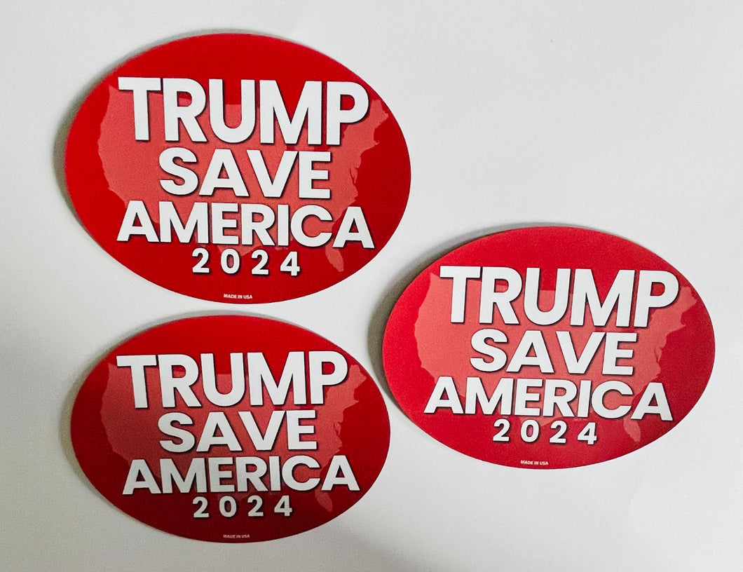 Magnet set of 3. Trump Save America 2024