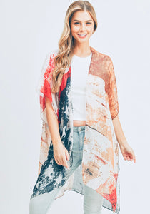 Patriotic flowing Vest / Kimono Poncho. 5 styles 2 Choose from . One of our #1 Seller’s !