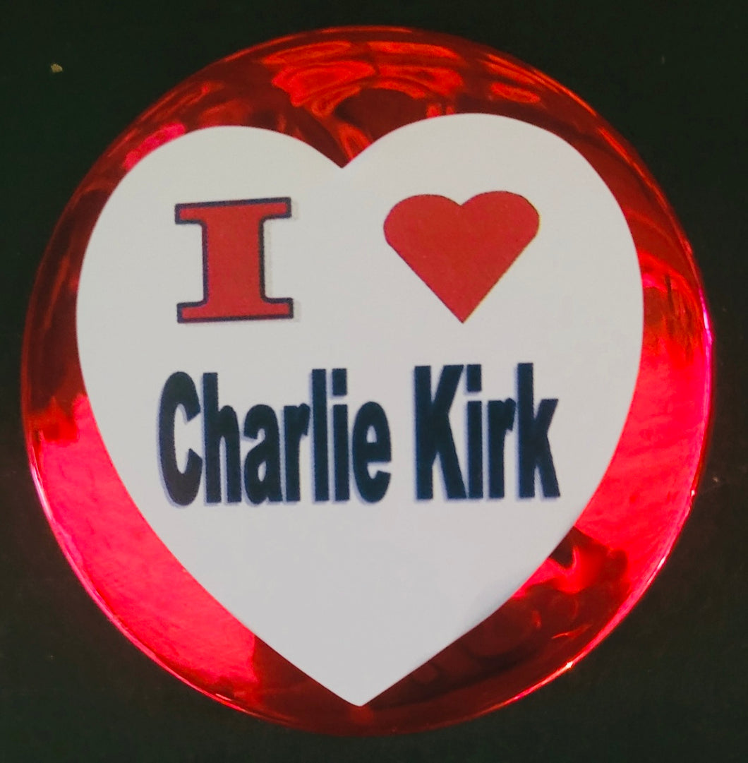 I ❤️ Charlie 3” Pin/Button - Celebrate our beloved . Available @ TrumpGirl.com