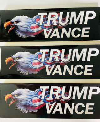 TRUMP VANCE EAGLE BUMPER STICKER’S ( set of 3 )