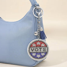 Load image into Gallery viewer, Bling Studded VOTE Keychain Bag Charm