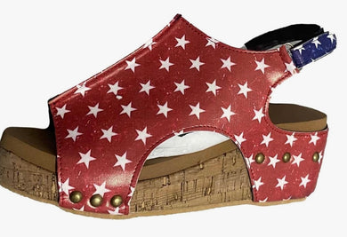 Patriotic Wedge Sandals