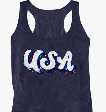 SequinUSA Racer Back Top