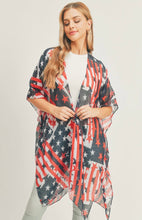 Load image into Gallery viewer, Patriotic flowing Vest / Kimono Poncho. 5 different styles to choose  from . One of our #1 Seller’s !