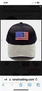 American Flag Bling Hat 3- Color Choices