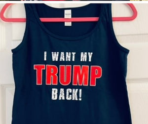 “I Want My Trump Back” Navy Blue V-Neck T-Shirt.