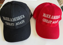 Load image into Gallery viewer, SALE ! Make America Great Again Hats!! 2 choices - Red “ Make America Great Again OR - Elon Musk Dark M.A.G.A.