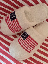 Load image into Gallery viewer, American USA Flag Embroidered Soft Home Indoor Floor Slippers