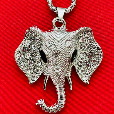 Elephant Necklace-Crystals