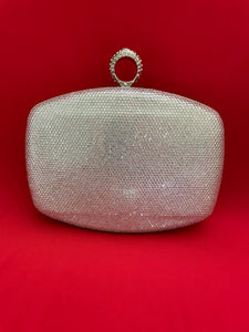 Beautiful Crystal Clutch Bag Red or Silver .