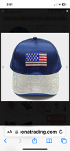 Load image into Gallery viewer, American Flag Bling Hat 3- Color Choices