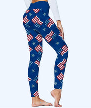 Load image into Gallery viewer, Patriotic Flag Leggings