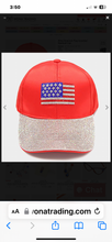 Load image into Gallery viewer, American Flag Bling Hat 3- Color Choices
