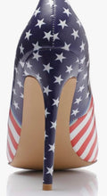 Load image into Gallery viewer, Stiletto high heel Pump - Patriotic
