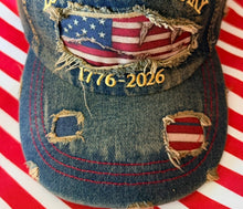Load image into Gallery viewer, 250th ANNIVERSARY Jean Hat - embroidered. 1776 - 2026