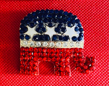 Load image into Gallery viewer, Rhinestone Republican Elephant Pin