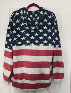 Patriotic “Tailgate “ Hooded Sweatshirt “