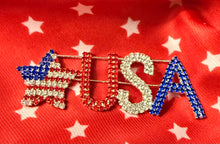 Load image into Gallery viewer, Rhinestone ( Star) USA PIN
