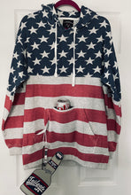Load image into Gallery viewer, Patriotic “Tailgate “ Hooded Sweatshirt “