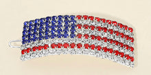 Load image into Gallery viewer, Rhinestone Patriotic American USA Flag Hair Clip