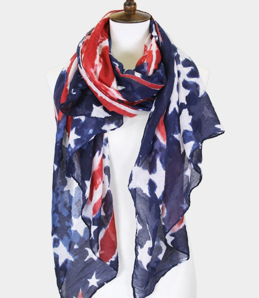 American Flag Oblong Scarf – Trump Girl Shop