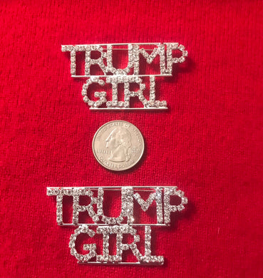 Trump Girl Rhinestone Pin
