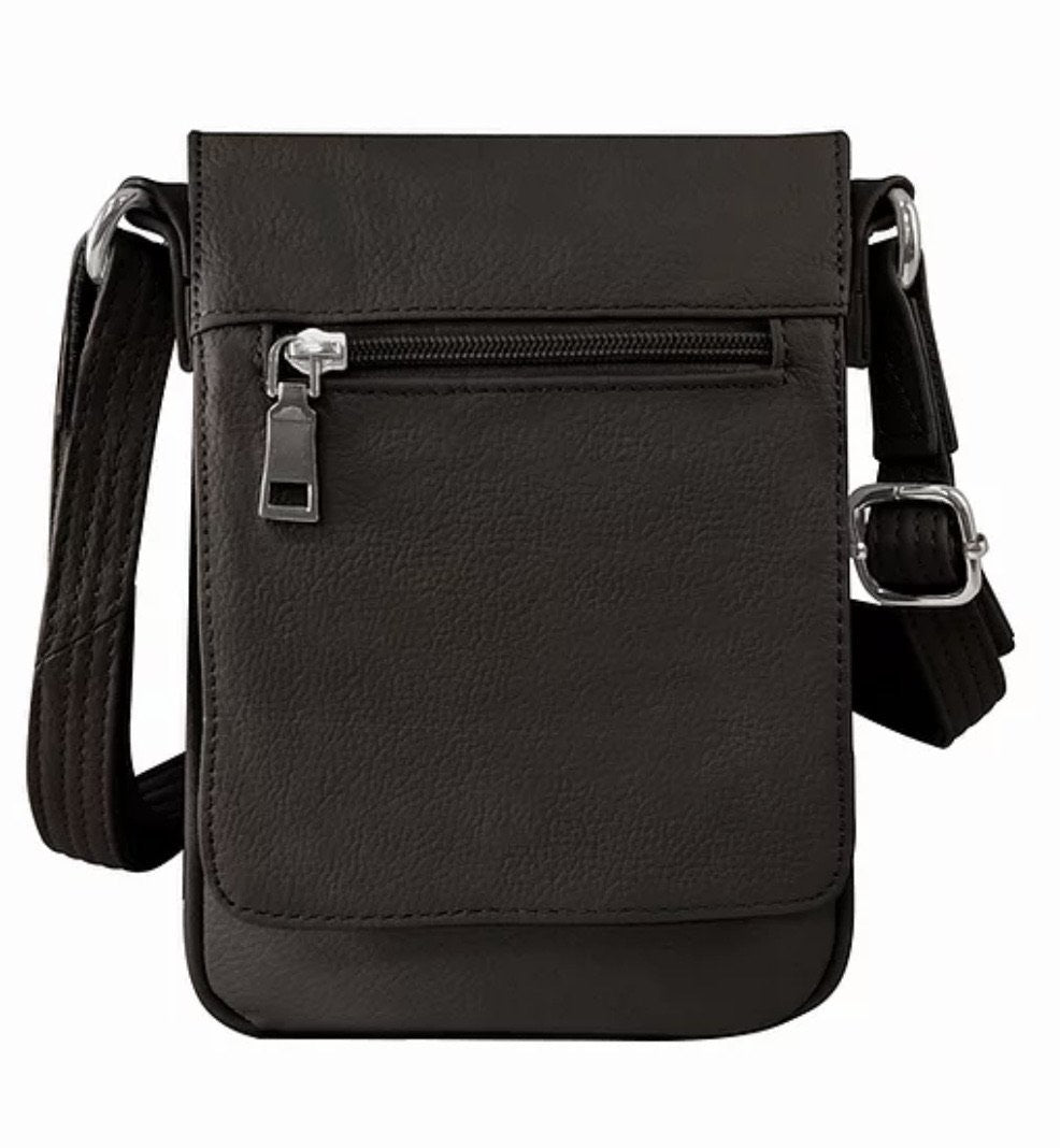 Compact Concealed Cross Body Hand Bag - Black