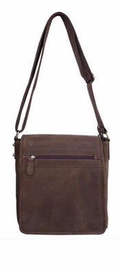 Brown Concealed Carry Genuine Leather Hand Bag