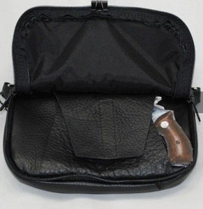SALE Silver / Black Concealed Carry Hand Bag