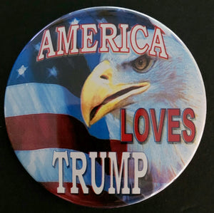 America Loves Trump Button (Set of 3)