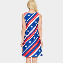 Load image into Gallery viewer, American Flag A-Line Swing Dress