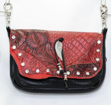 Red/Black Concealed Carry Hand Bag