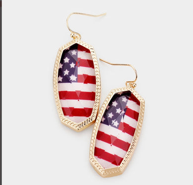 American Flag Earrings