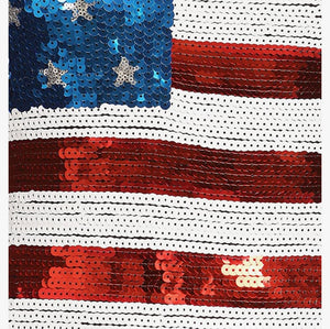 American Flag Sequin Top/Shirt/Cami