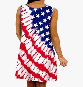 SALE -Patriotic Tie Dye Dress.