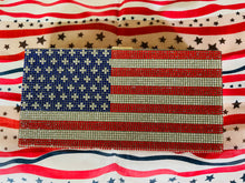 Load image into Gallery viewer, American Flag Rhinestone Clutch/Cross Body Handbag