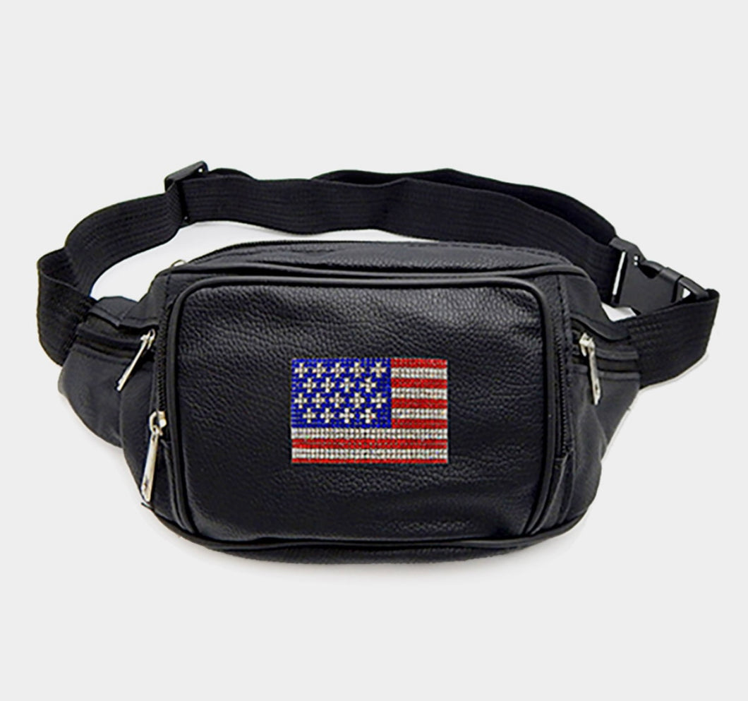 Bling Flag Fanny Pack